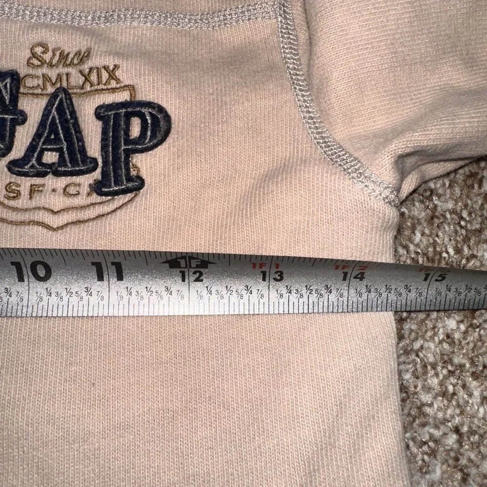 VINTAGE GAP KIDS tan Button Collar Sweater 4-5 Years LOGO polo fleece
